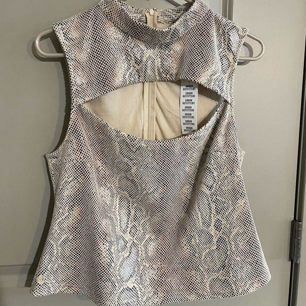 Snakeskin going out top (Urban Outfitters, NWT)